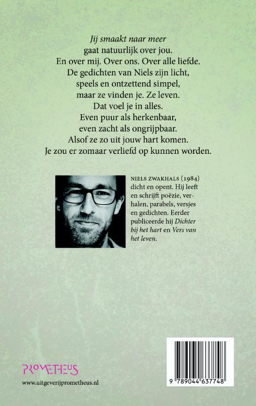 Achterkant van Jij smaakt naar meer