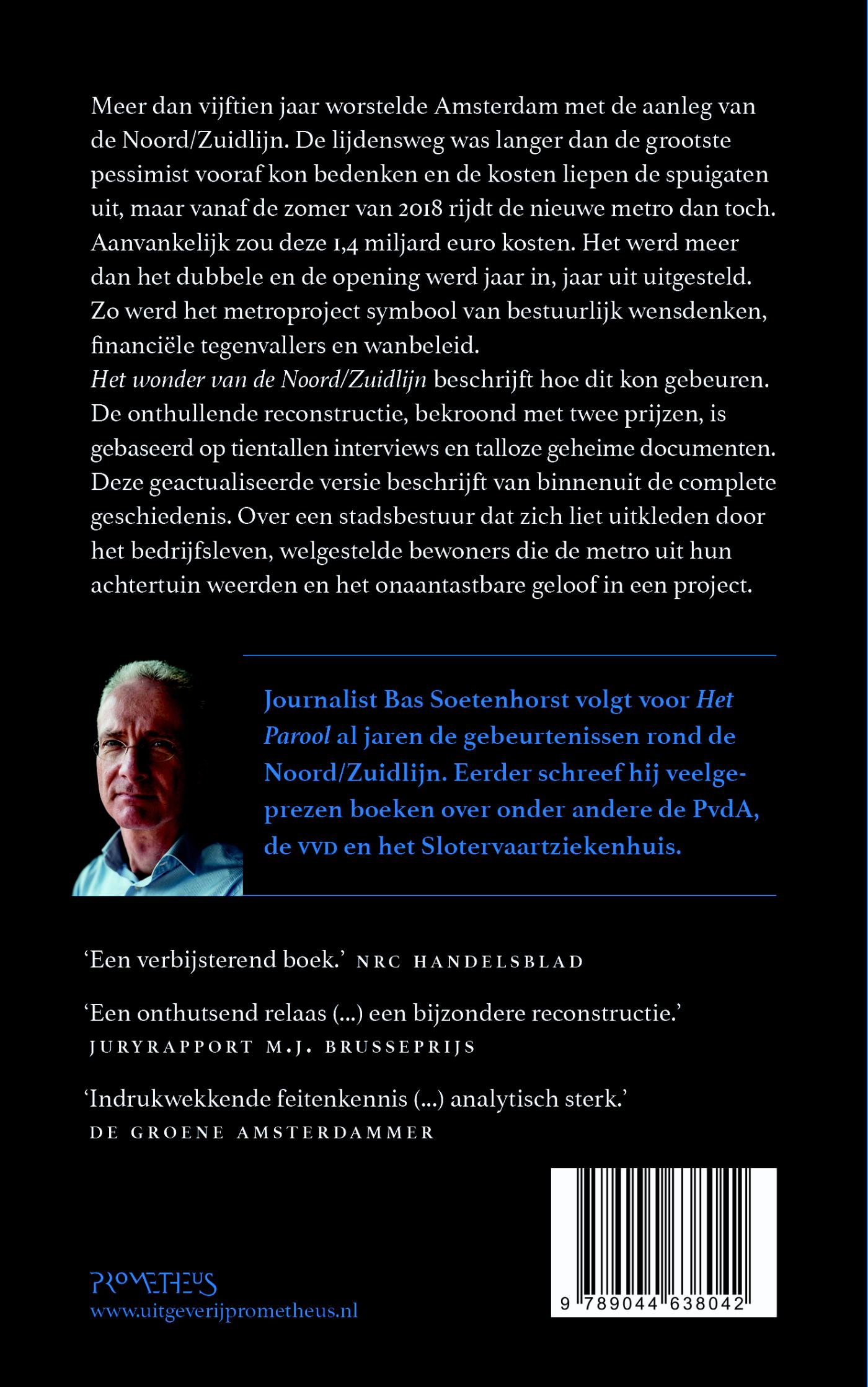 Achterkant van Het wonder van de Noord/Zuidlijn