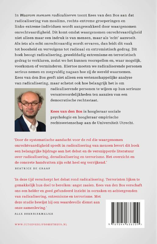 Achterkant van Waarom mensen radicaliseren