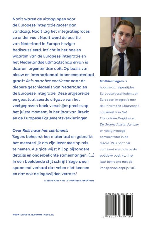 Achterkant van Reis naar het continent