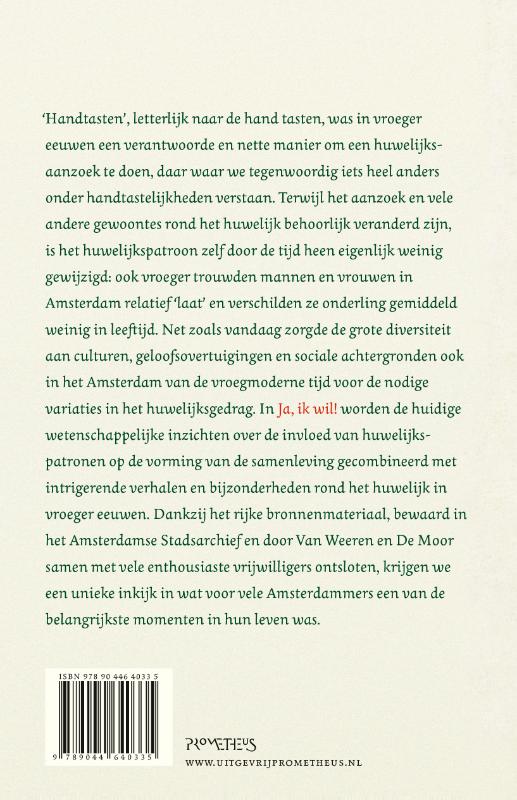 Achterkant van Ja, ik wil!
