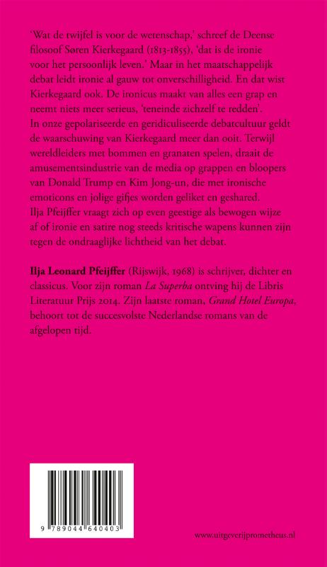 Achterkant van Ondraaglijke lichtheid
