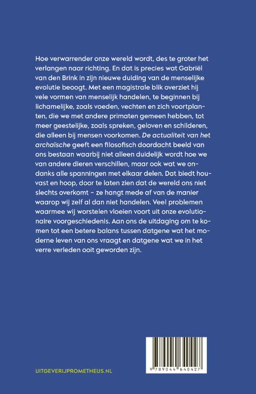 Achterkant van De actualiteit van het archaïsche