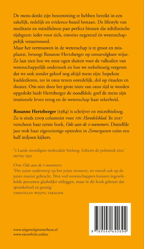 Achterkant van Het grote niets