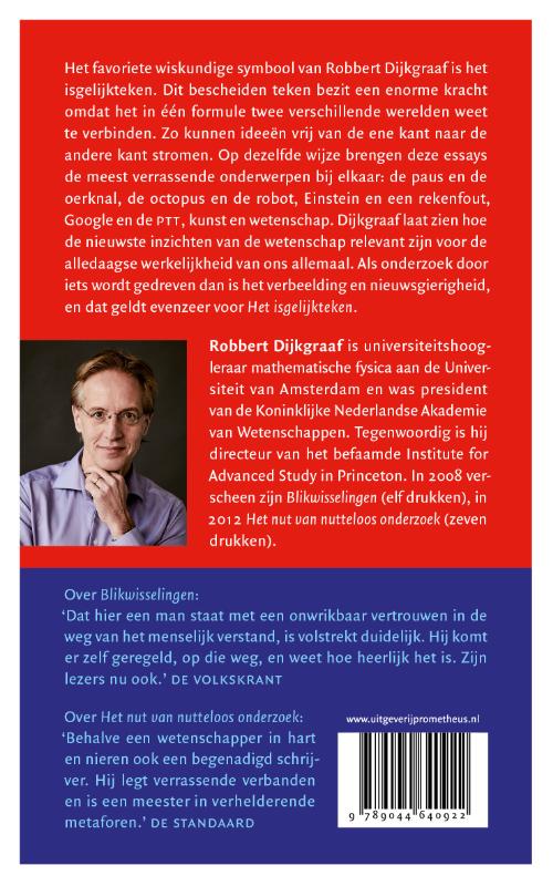 Achterkant van Het isgelijkteken