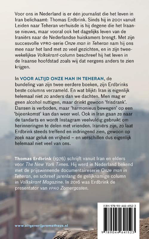 Achterkant van Voor altijd onze man in Teheran