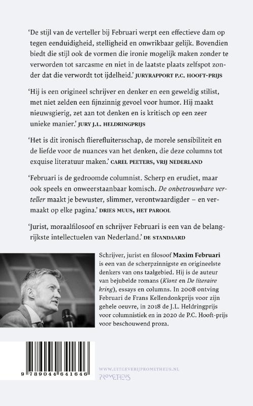 Achterkant van De onbetrouwbare verteller