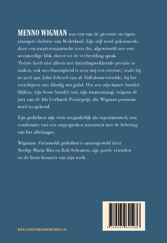 Achterkant van Verzamelde gedichten