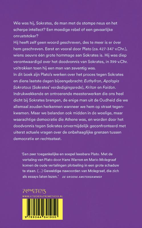 Achterkant van Sokrates, martelaar van de filosofie