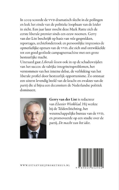 Achterkant van Liberale lessen