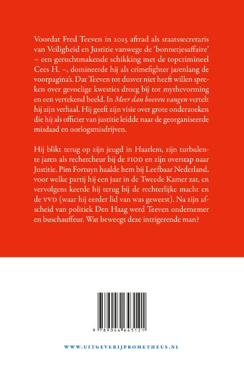 Achterkant van Meer dan boeven vangen