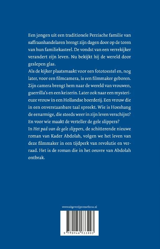 Achterkant van Het pad van de gele slippers