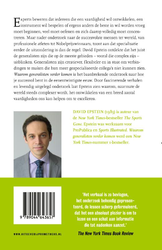 Achterkant van Waarom generalisten verder komen
