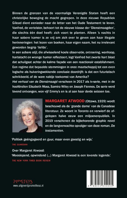Achterkant van Het verhaal van de dienstmaagd