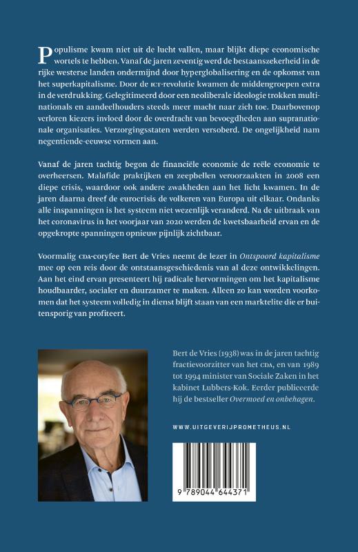 Achterkant van Ontspoord kapitalisme