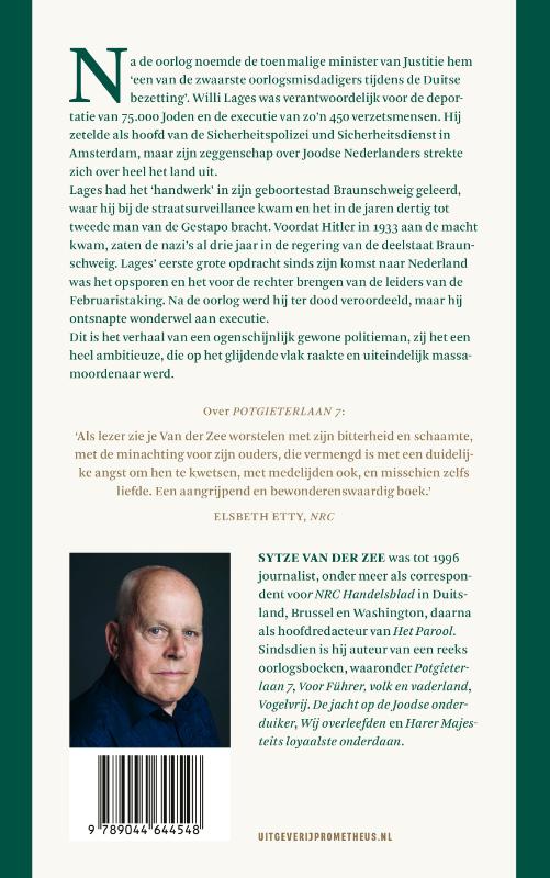 Achterkant van Willi Lages