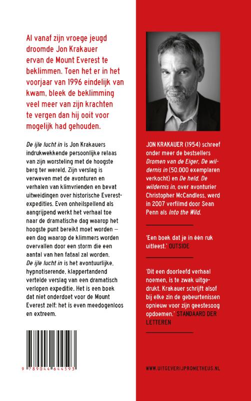 Achterkant van De ijle lucht in
