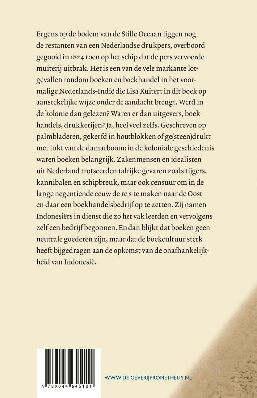 Achterkant van Met een drukpers de oceaan over