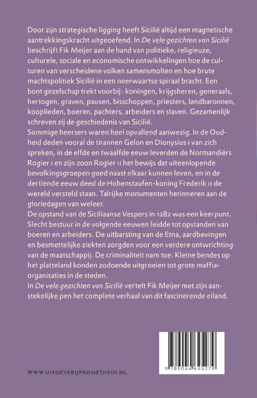Achterkant van De vele gezichten van Sicilië