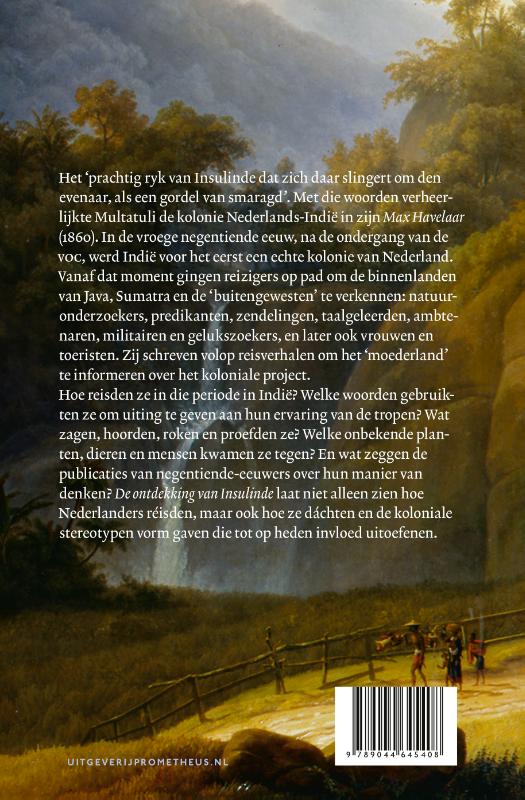 Achterkant van De ontdekking van Insulinde