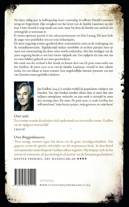 Achterkant van Het einde van het verhaal