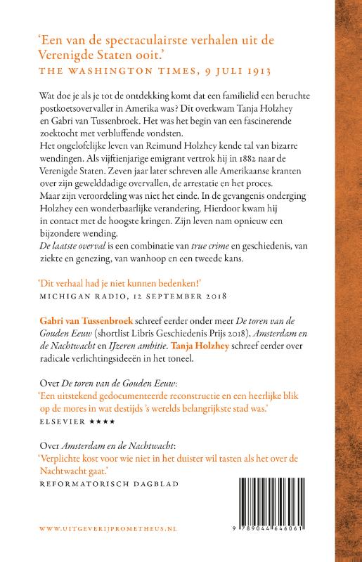 Achterkant van De laatste overval