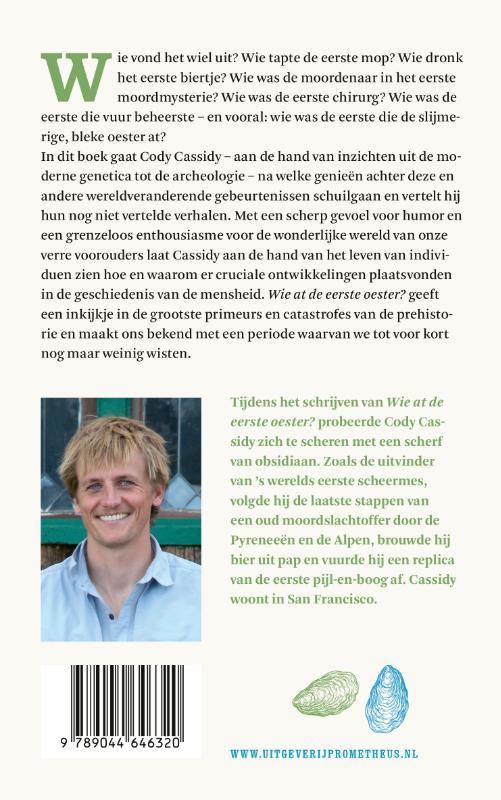Achterkant van Wie at de eerste oester?
