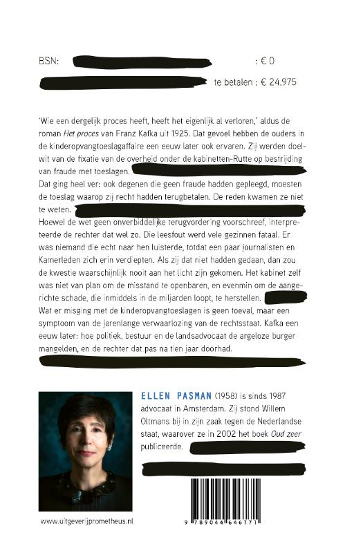 Achterkant van Kafka in de rechtsstaat