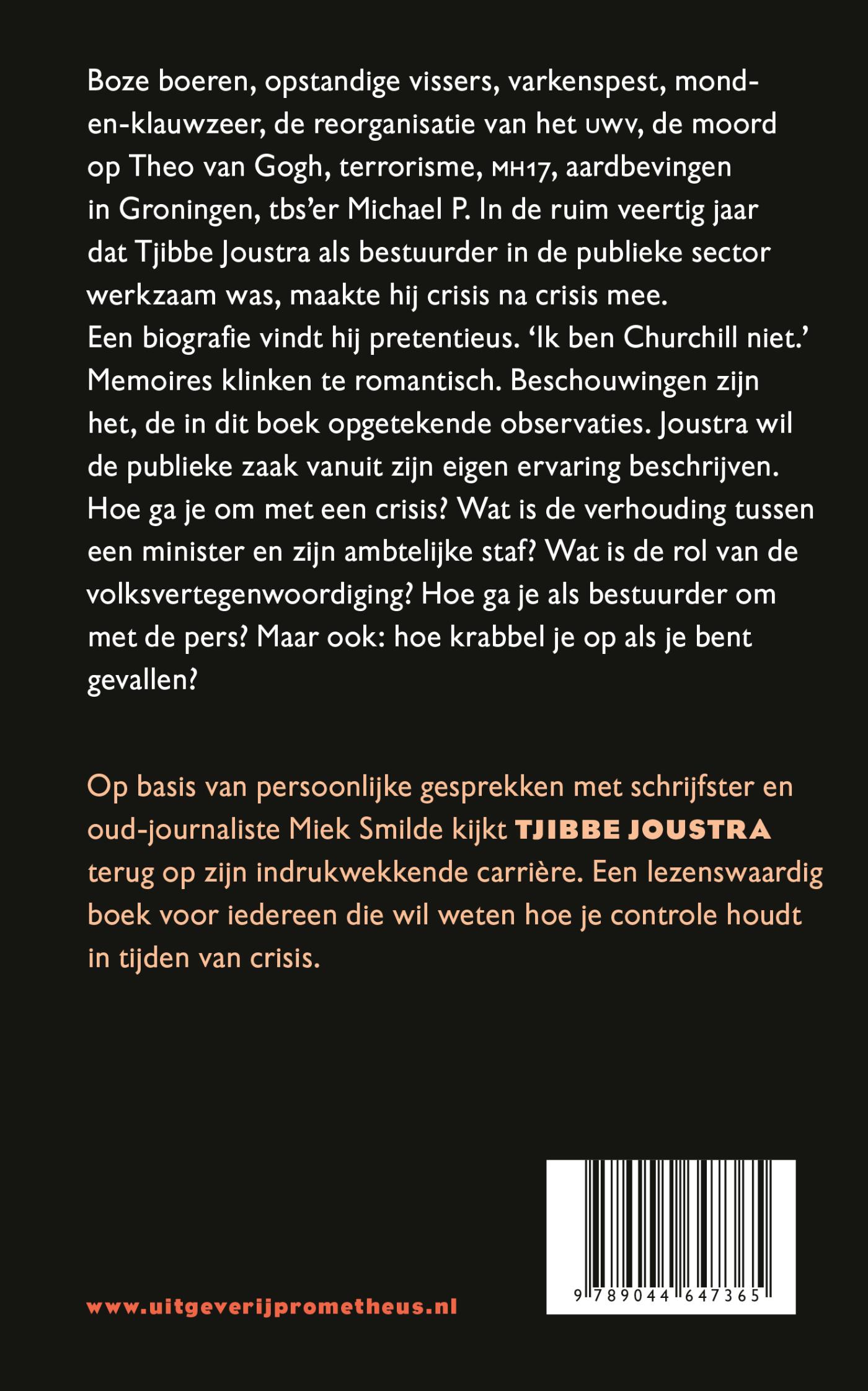 Achterkant van Crisis en controle