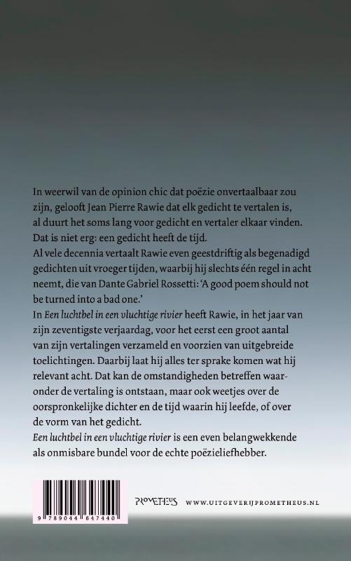 Achterkant van Een luchtbel in een vluchtige rivier