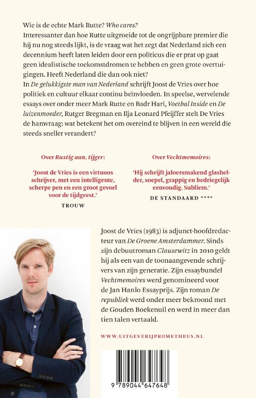 Achterkant van De gelukkigste man van Nederland