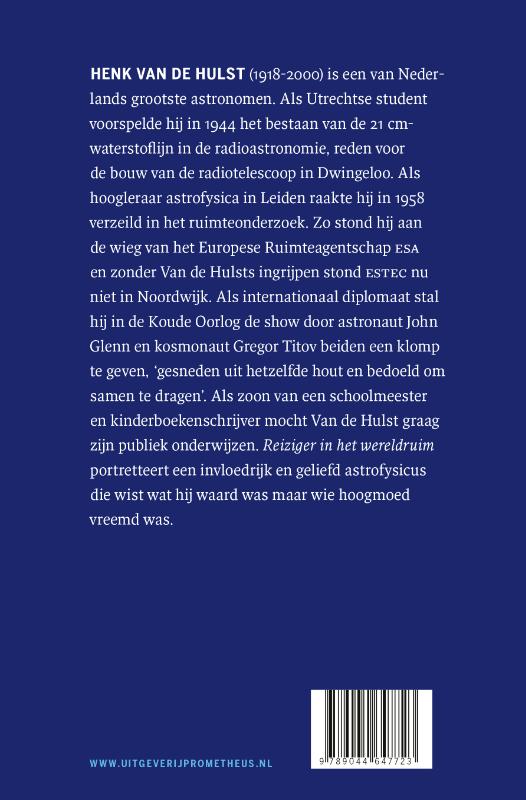 Achterkant van Reiziger in het wereldruim