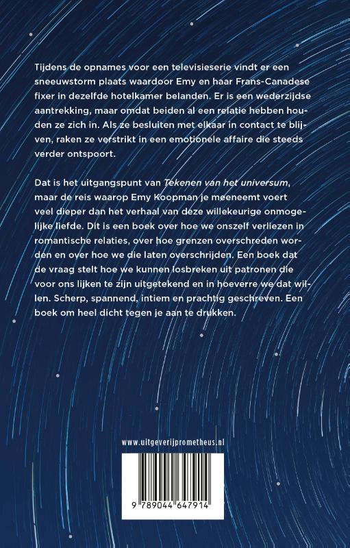 Achterkant van Tekenen van het universum
