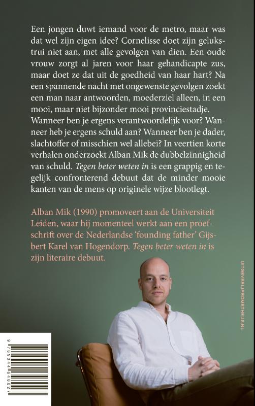 Achterkant van Tegen beter weten in
