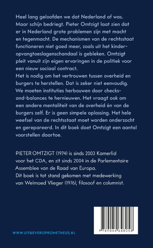 Achterkant van Een nieuw sociaal contract