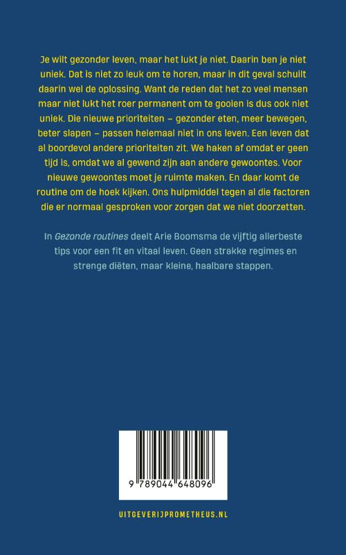 Achterkant van Gezonde routines