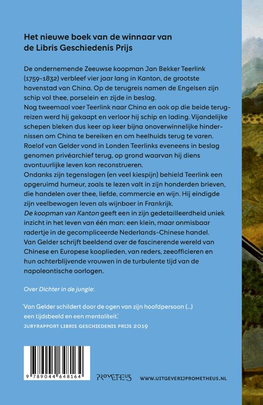 Achterkant van De koopman van Kanton