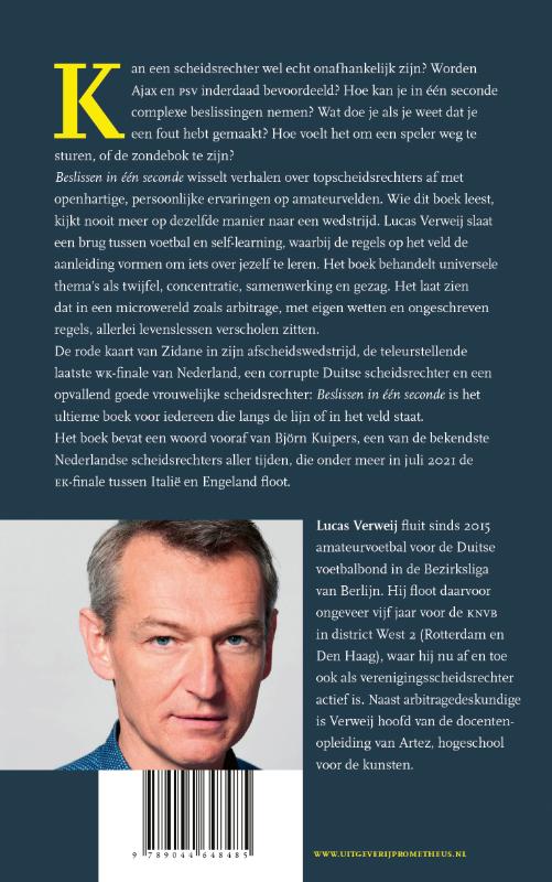 Achterkant van Beslissen in één seconde