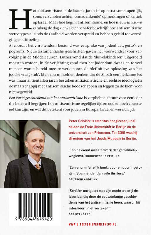 Achterkant van Korte geschiedenis van het antisemitisme
