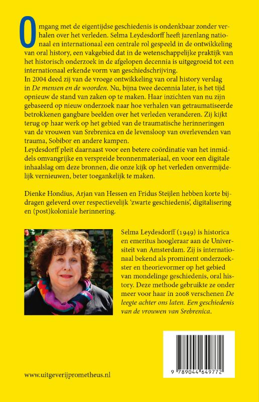 Achterkant van Oral history