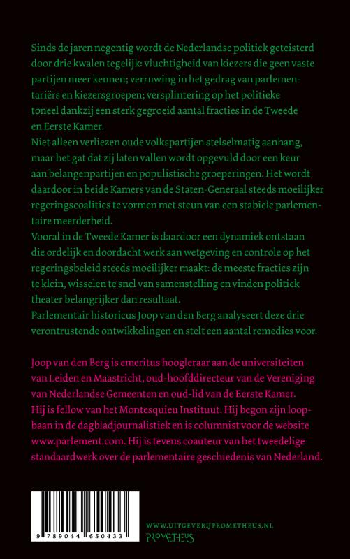 Achterkant van Humeurig volk, verkrampte politiek en hoe het anders kan