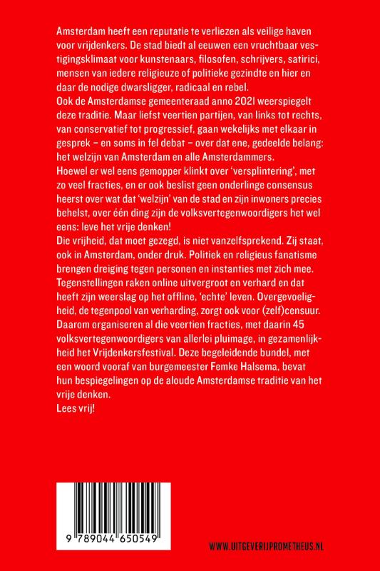 Achterkant van Denk vrij!