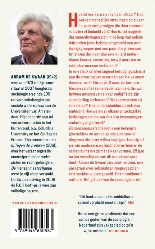Achterkant van De mensenmaatschappij