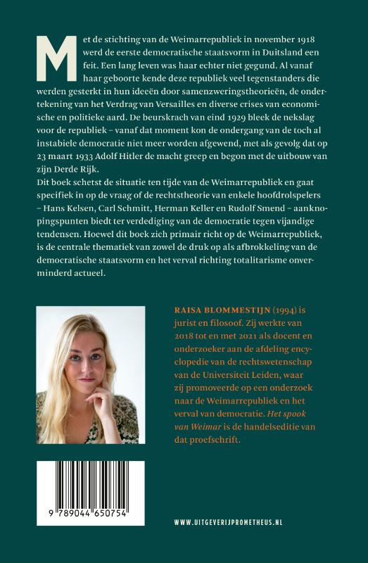 Achterkant van Het spook van Weimar