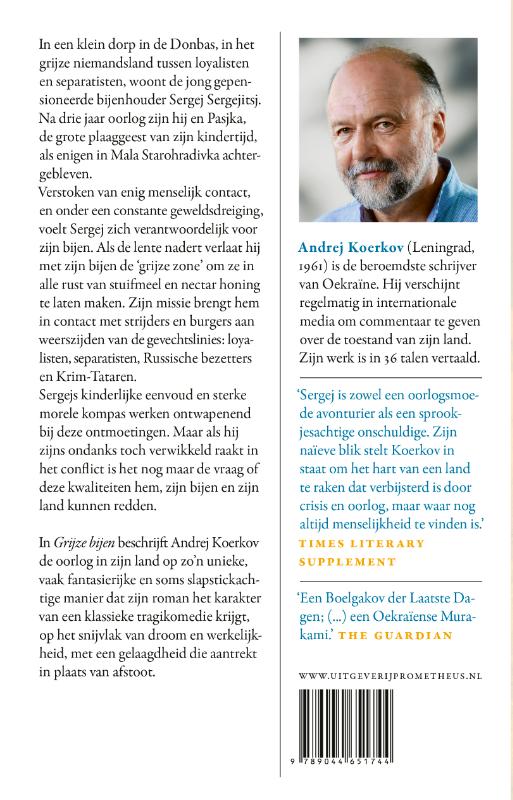 Achterkant van Grijze bijen