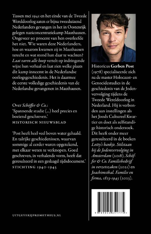 Achterkant van Laat varen alle hoop