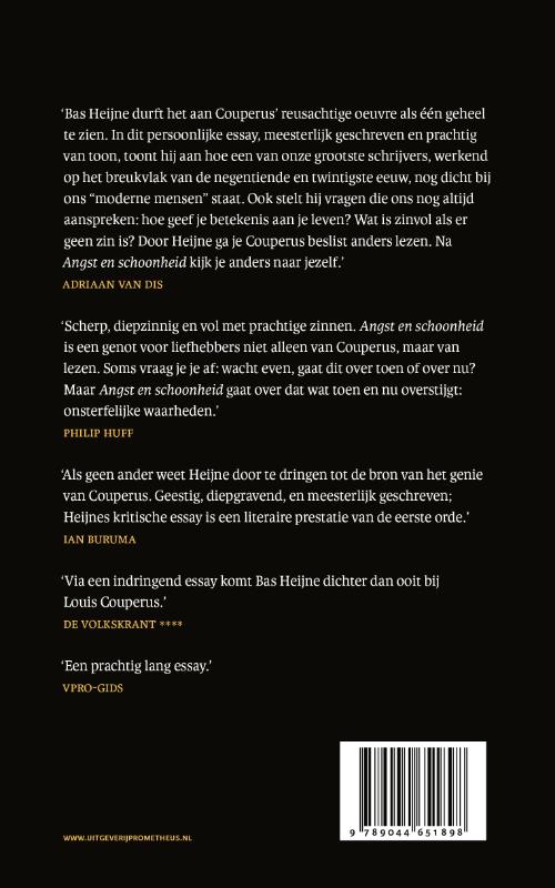Achterkant van Angst en schoonheid