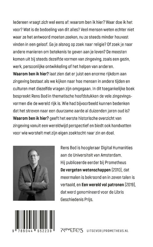 Achterkant van Waarom ben ik hier?