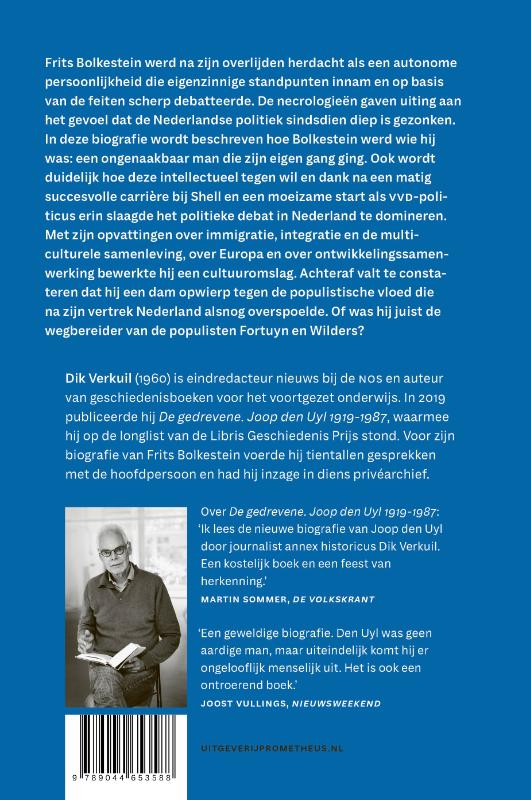 Achterkant van De ongenaakbare Bolkestein (1933-2025)