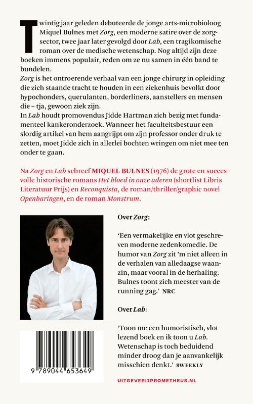 Achterkant van Zorg & Lab